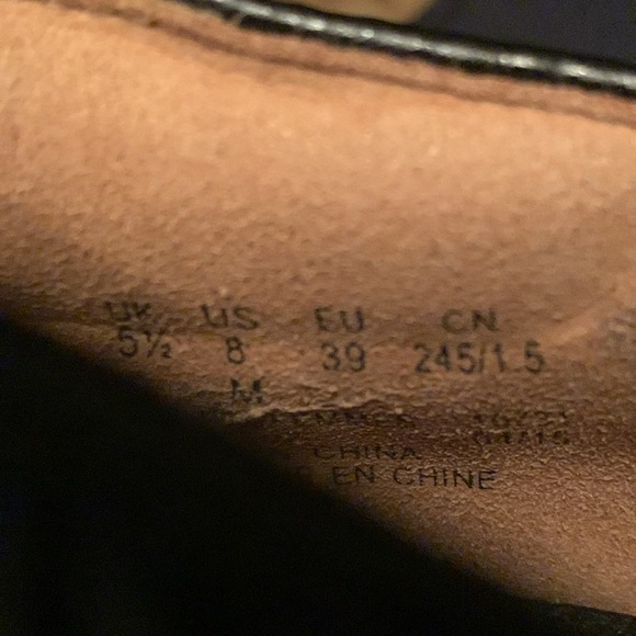 Clarks Black Embossed Croc Kitty Heeled Pumps, Comfortable Breathable Insole. 8M - Picture 8 of 8